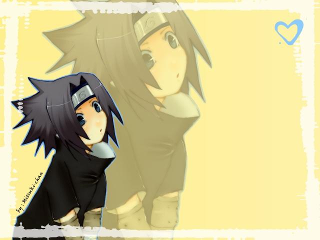 Wallpaper Cute Sasuke by Mitsuki-chan